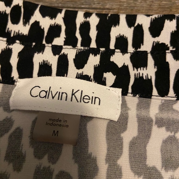 Vintage Calvin Klein White and Black Career Blouse - Picture 3 of 5